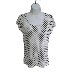 Max Studio Polka Dot Tshirt Black/White  M